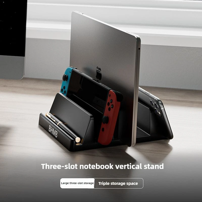 vertical laptop stand Desktop Organizing Storage Base ABS Half folding screen use for iPad tablet stand macbook accessories