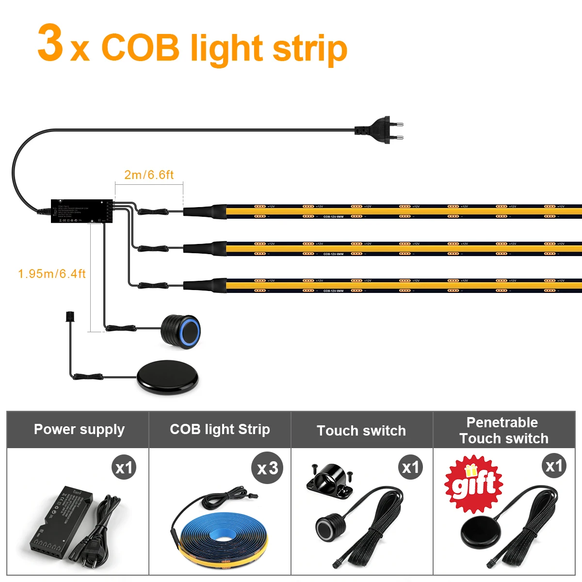 Akoestische gordijnwand walnoot houten roosterpaneel decor COB LED lichtstrip kit zwarte FPCB lampenstrip twee type aanraaksensor dimmer