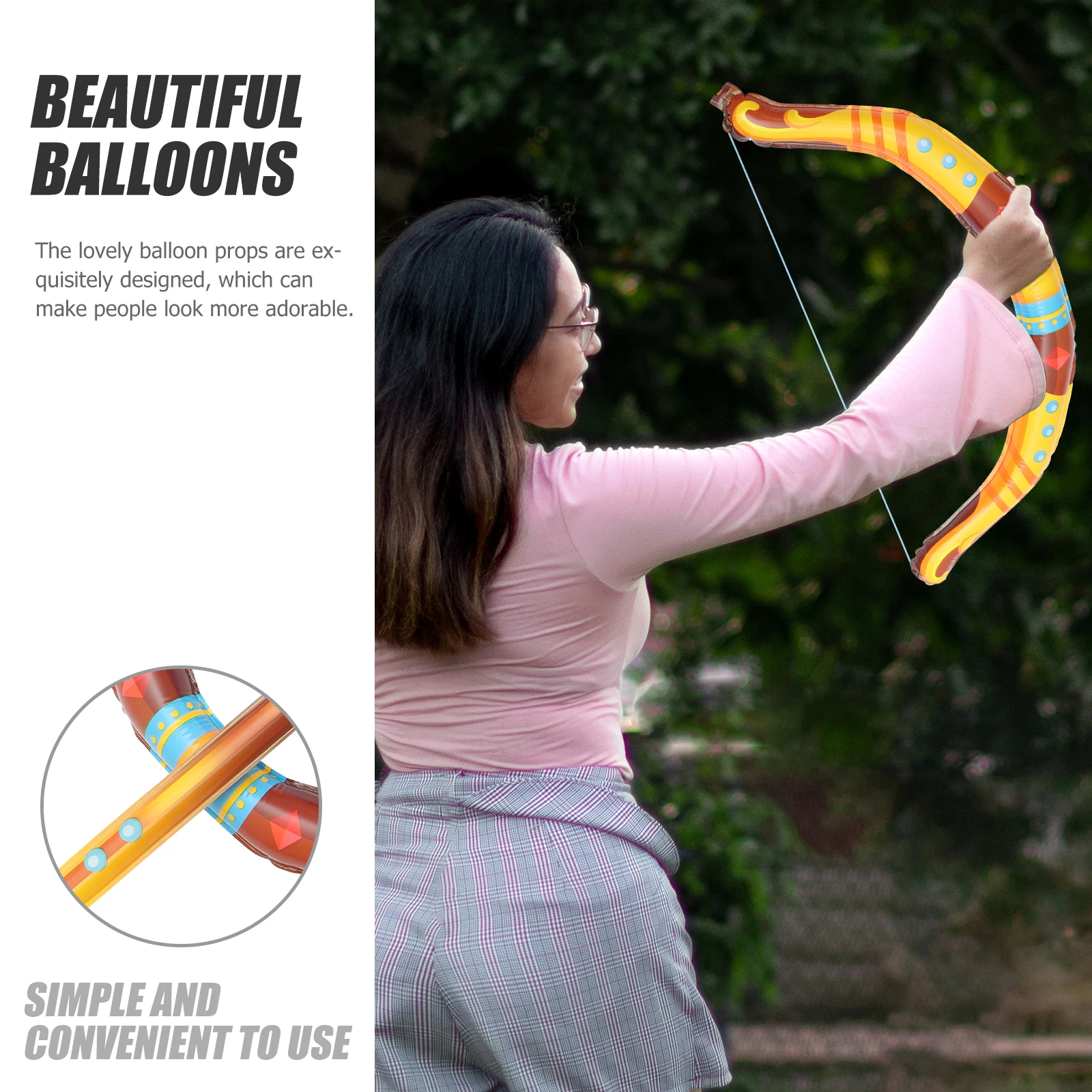 

4 Pcs Bow Balloon Shaped Balloons Prop Foil Arrow Halloween Decor Aluminum Film Birthday Child Party Supplies