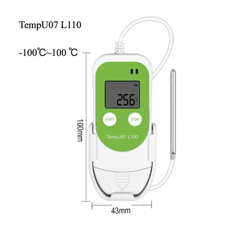10pcs TempU07 L110 NEW Multi-use USB Temp&RH Data Logger Low temperature recorder -100 degree ~ 100 degree for cold chain
