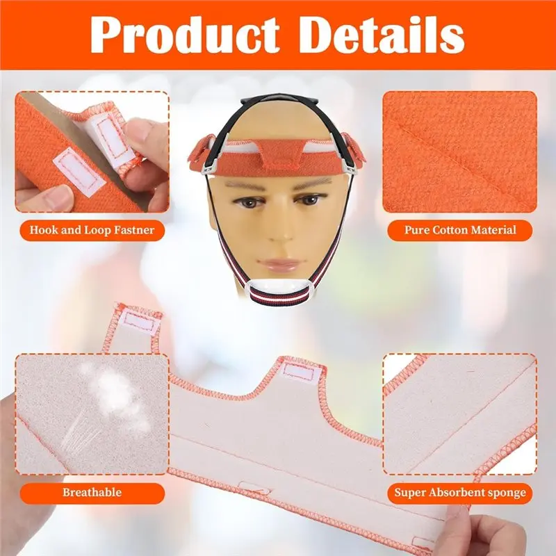 AT43-Air Cushion Sweatband Helmet 5 Pcs Hard Hat Liners Welding Antiperspirant Belt Comforter Pad