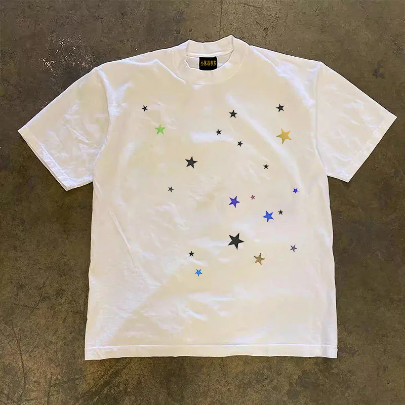 Loose Fit Cotton T-Shirt Unisex Short Sleeve Retro Style Breathable Comfortable Double Thread Pure Cotton American Vintage