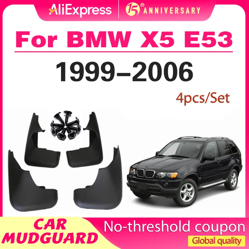For Fender For BMW X5 E53 1999 2000 2001 2002 2003 2004 2005 2006 Fender Mudflaps Splash Guards Mudguards Mud Flaps