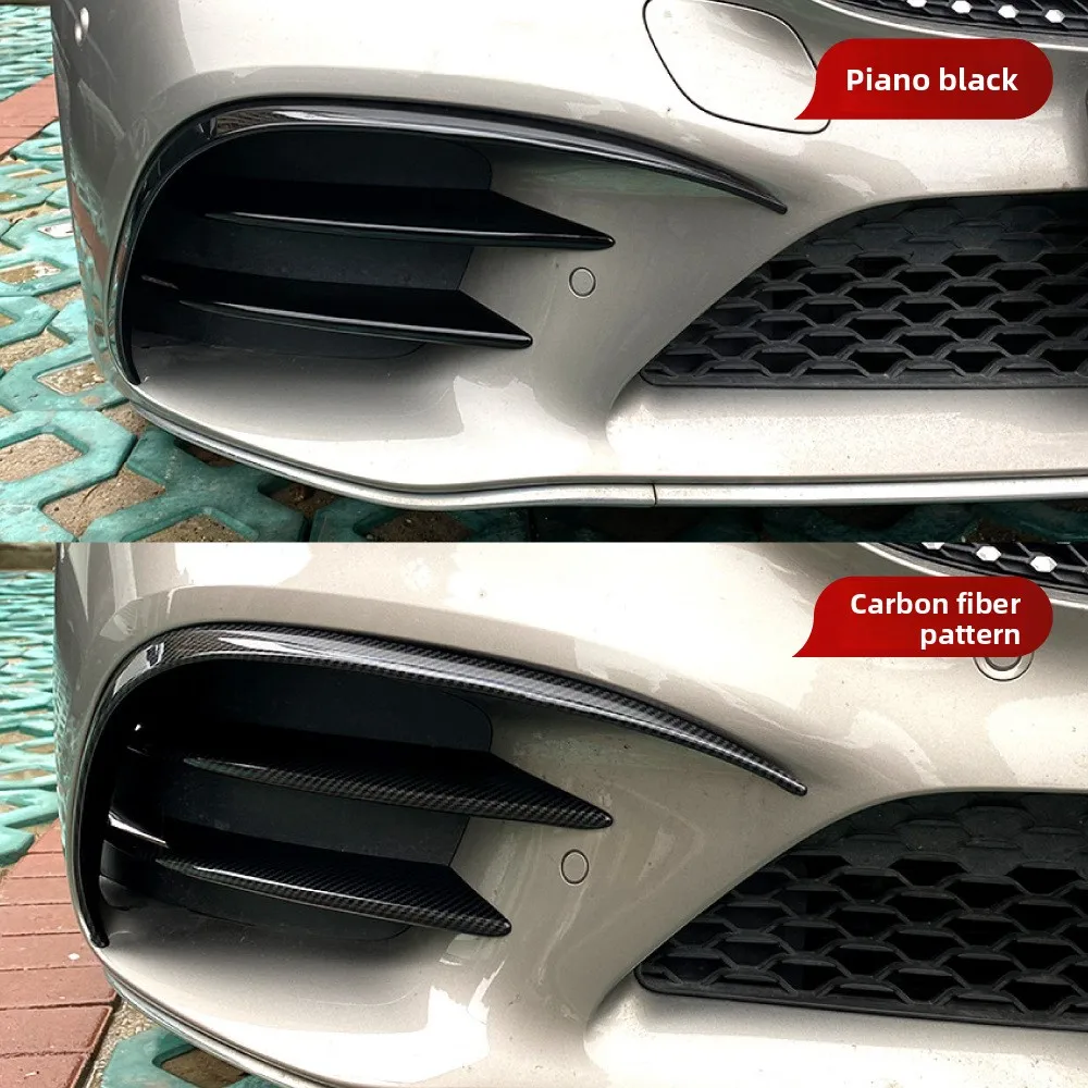 Listwy progowe przedniego zderzaka, spojler, splitter, osłony lamp przeciwmgielnych do Mercedes Benz Klasy C W205 S205 A205 C205 C200 C220d C300 2018-2021