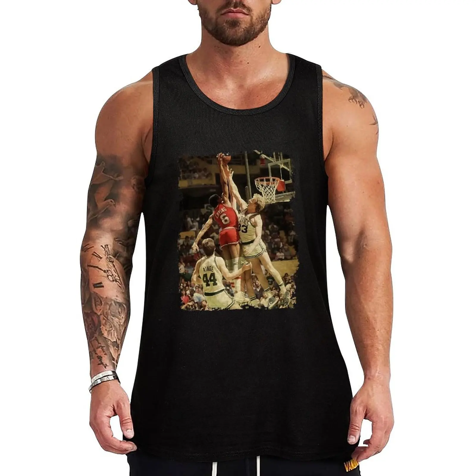 

Larry sport bird vs Julius Erving Tank Top Men's t-shirt sleeveless man shirts Sports clothing sleeveless shirts