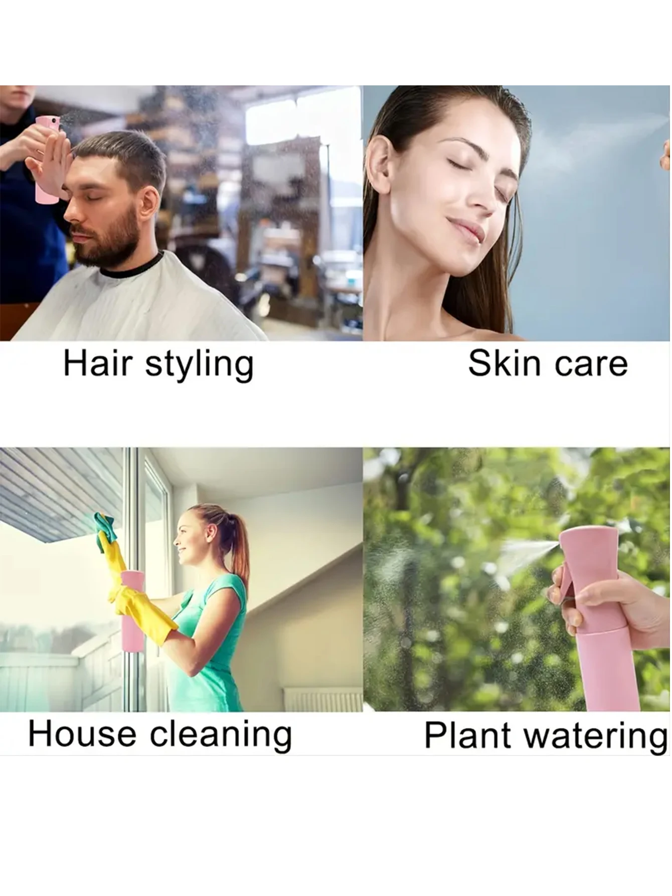 1pc high pressure continuous spray pressure bottle, used for hair conditioning lotion emulsion essence ultra-fine atomization di