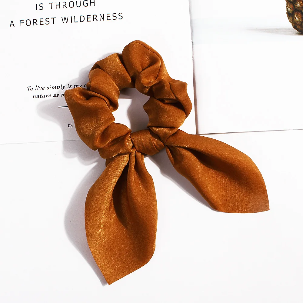 Leopard Bowknot Elastisches Haarband Frauen Einfarbig Scrunchie Mädchen Haargummi Pferdeschwanz Halter Stirnband Haar Seil Haar Zubehör – Detail 19