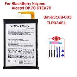 Bateria para BlackBerry Keyone, 3440mAh, BAT-63108-003, TLP034E1, Alcatel DK70, DTEK70, baterias com ferramentas, 100% original, novo