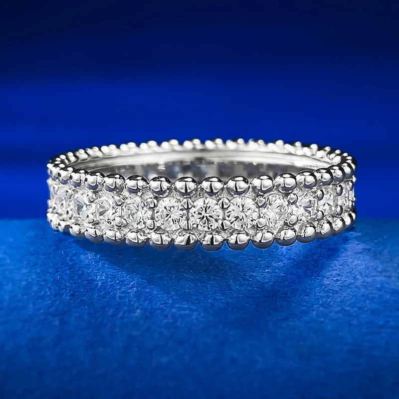925 Silver Simple Eternity Ring for Women Couple Wedding Ring