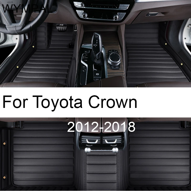 

Car Floor Mats For Toyota Crown S210 2012~2018 Carpet Luxury Leather Mat Auto Durable Rug Anti Dirt Pad Car Accessories