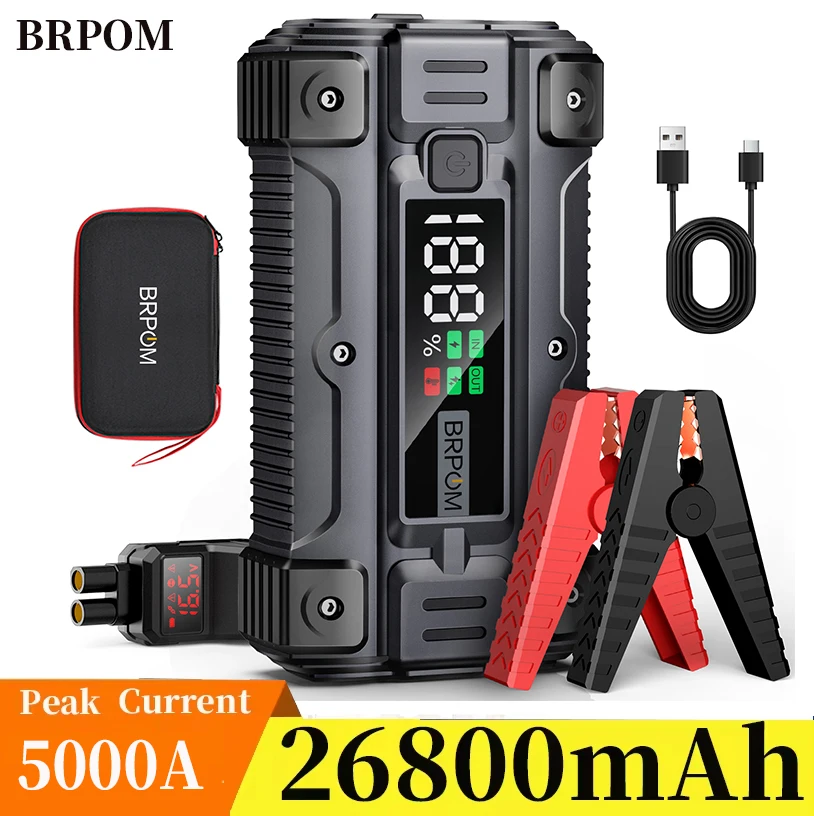 

5000A 12V Charger External Battery Booster 26800mah Car Jump Starter Car Battery Fast Charging Portable Power Bank