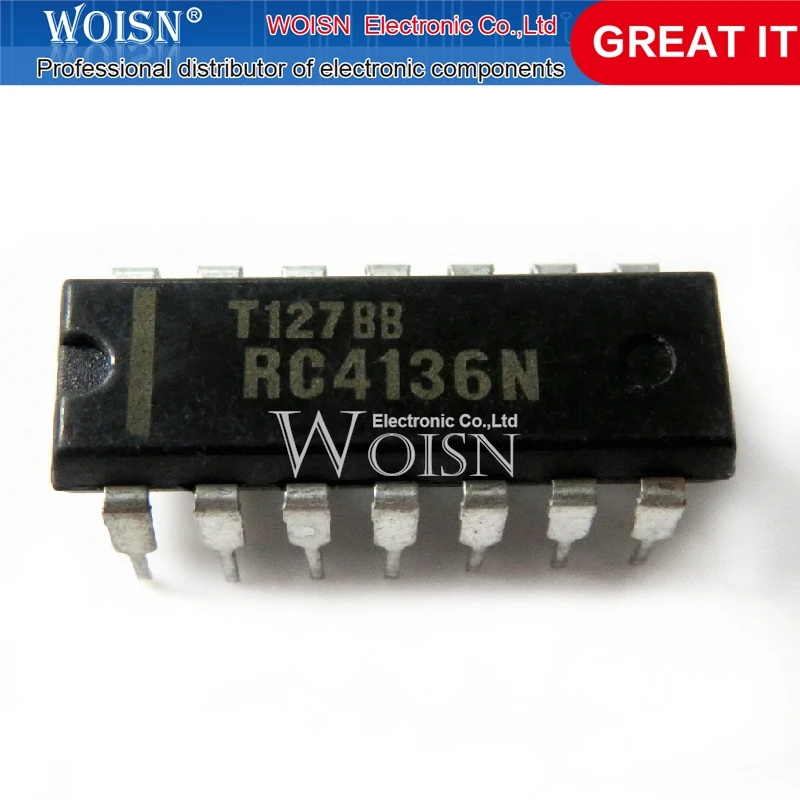 10PCS RC4136N RC4136 DIP-14