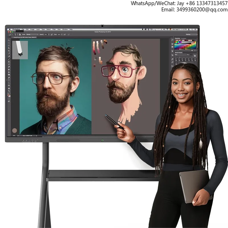 

75-Inch 4K UHD 75 Inch Interactive Smart Display Whiteboard 4K UHD Touch Screen OPS Compatible Corporate Conference Education