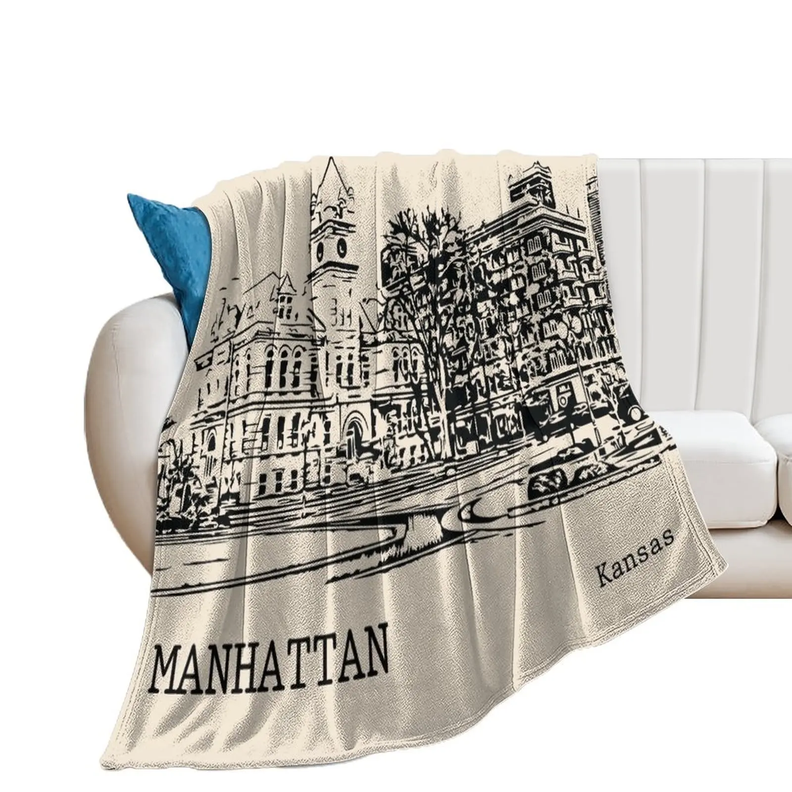 

Manhattan Kansas Throw Blanket Tourist anime Blankets