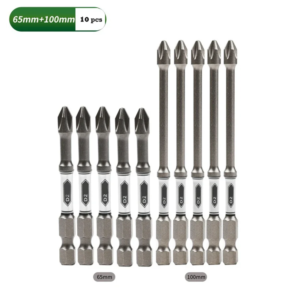Jeu d'embouts de tournevis magnétiques à tête cruciforme hexagonale, lot de perceuse à percussion, Torx, 1/4, 10 pièces