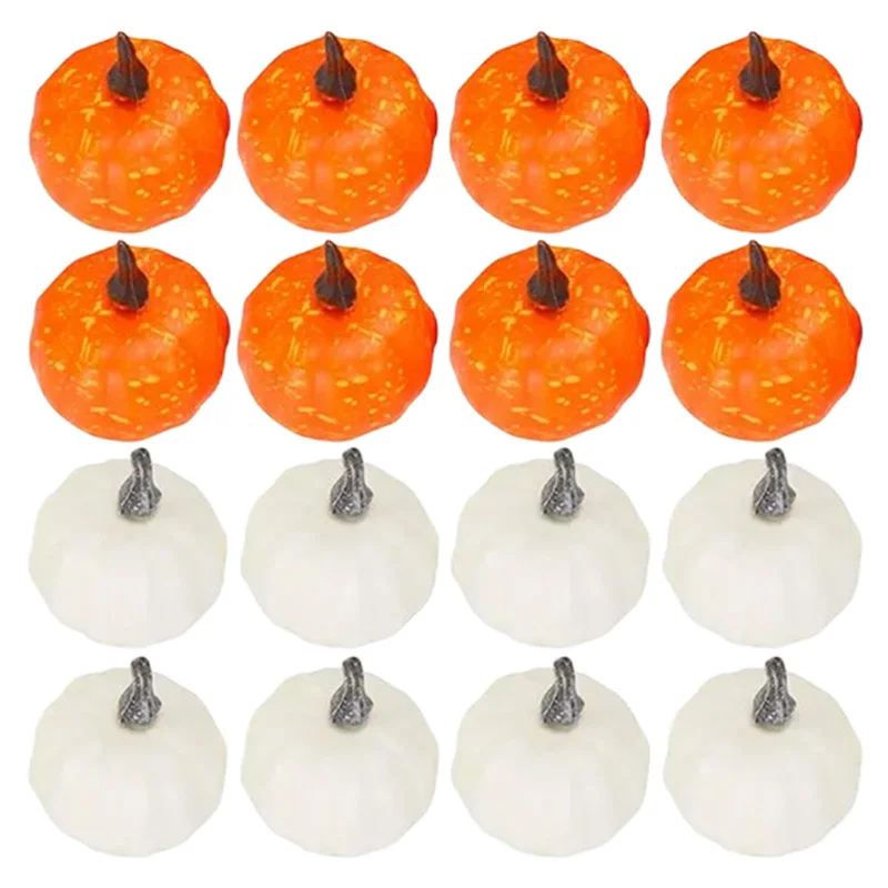 6/12/24pcs 5.5cm Simulated Pumpkin Miniature Model Ornament Plastic Home Crafts Decoration Halloween DIY Festival Supplies TMZ
