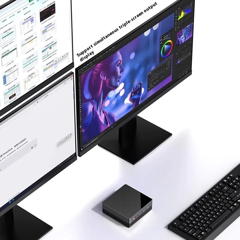 AMD R3-5300U/R5-4500U Dual Ethernet Mini PC Host 4k 60 Гц Радиатор нового поколения Дизайн Офисный игровой настольный портативный хост