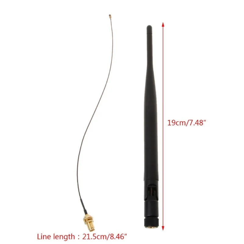 2.4gwifi antenna 5dbisma straight male pin foldable omnidirectional stick router antenna