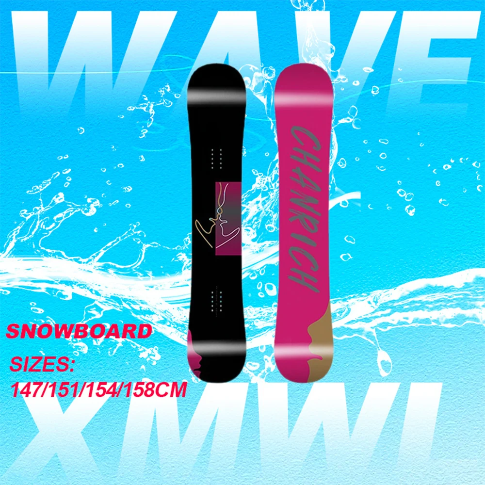 

Adult Snowboard All-around Beginner Professional Snowboard Park Flat Board Set with Non-slip ABS-TPU Panel and Poplar Core