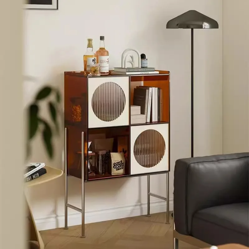 

Acrylic Shelf Bookcase Modern Simple Side Cabinet