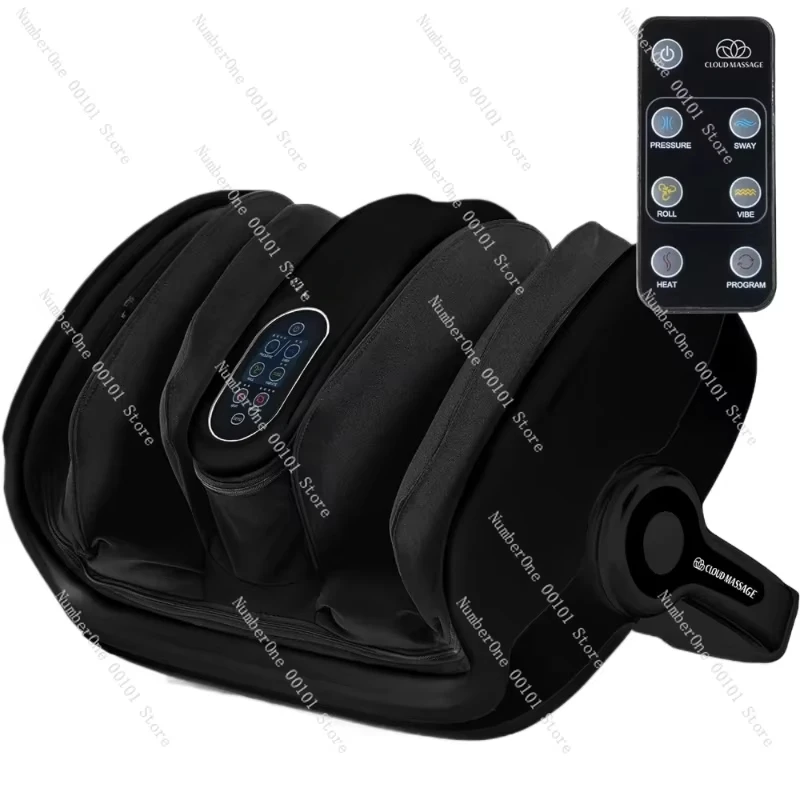 Cloud Massage Shiatsu Foot Massager with Heat - Feet Massager FSA/HSA Eligible (Black - with Remote)