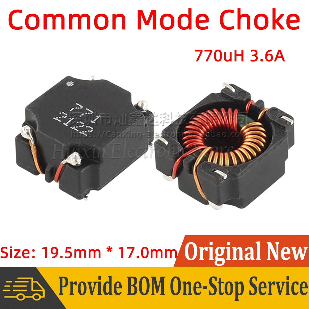 2pcs SMT Surface Common Mode Choke Coil Inductor Inductance 770uH 3.6A Switching Power Supply Signal Line Filter CM1385SG771N NE