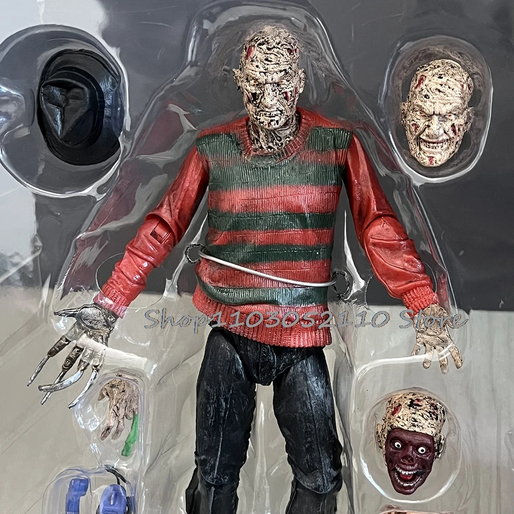 NECA Freddy Krueger Action Figure Trick R Treat Sam Figure Freddy's Revenge Horror Model Toy Halloween Christmas Gifts