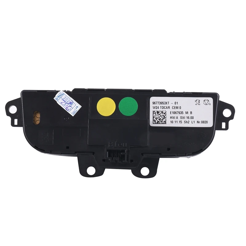 

96773953XT-01 Car Rear AC Control Panel Air Conditioning Switch For Peugeot 508