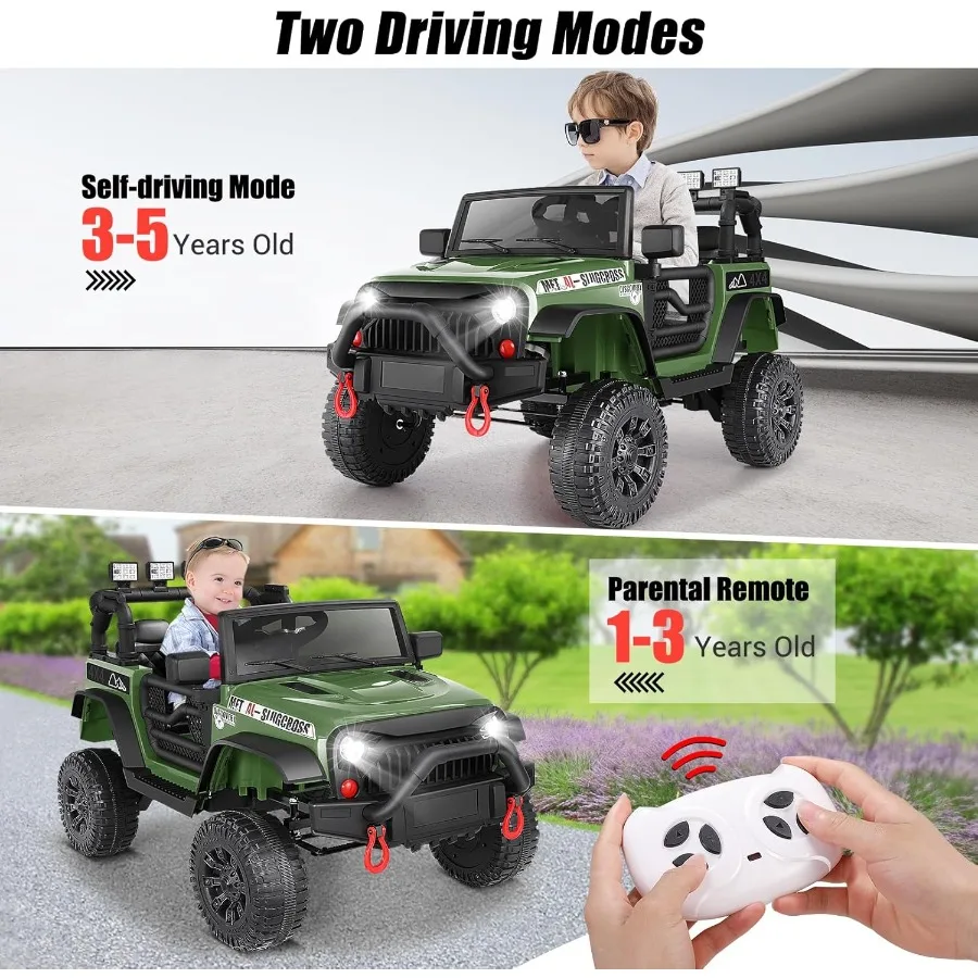 24V 어린이 전동차 (부모용 리모컨 포함), 남아&여아용 24V 탑승 완구 자동차, 파워 휠 자동차, 전진/후진, 페달
