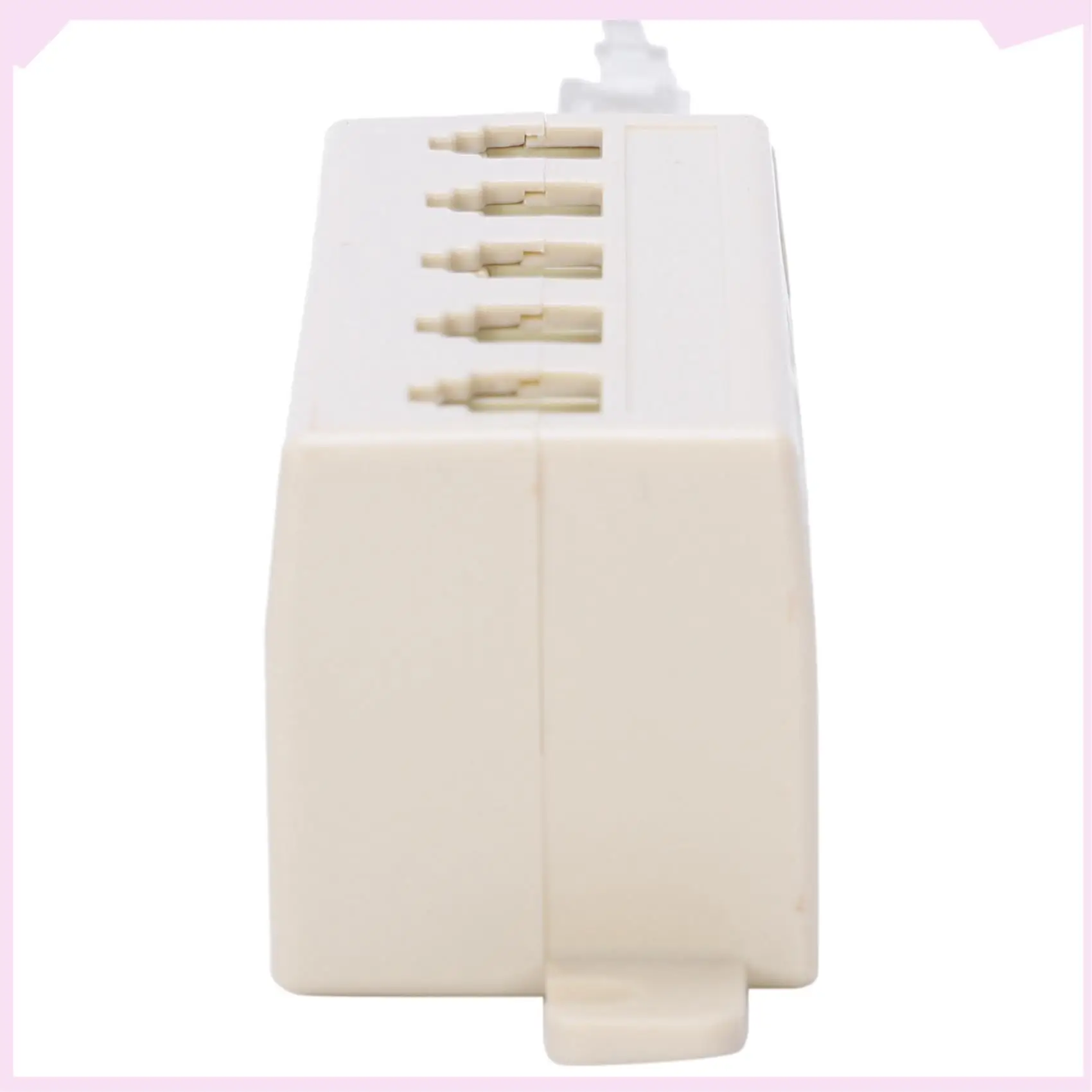 B24B 2X Beige RJ11 6P4C Male Plug To 5 Ports 6P2C Female Socket Phone Line Splitter Adapter