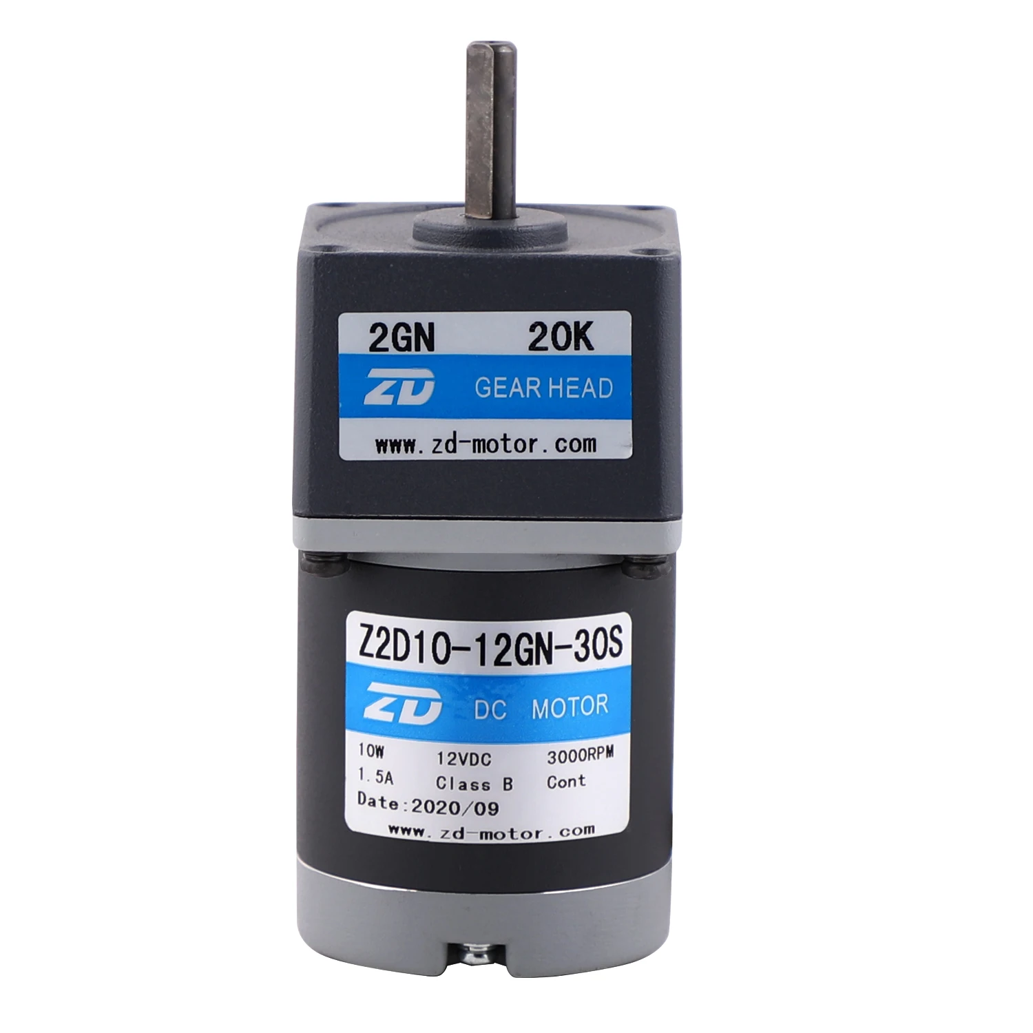 ZD Motor Factory of 6W 10W 12V 24V DC Brush Gear Motor Reduction Ratio 20:1-50:1 for Automation Machine Z2D06-24GN-30S/2GN50K