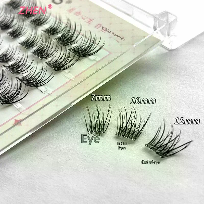 1PCS High-grade fiber Natural And Realistic Large-capacity Glue-free False Eyelashes Curled In Sections Long-lasting And Durable