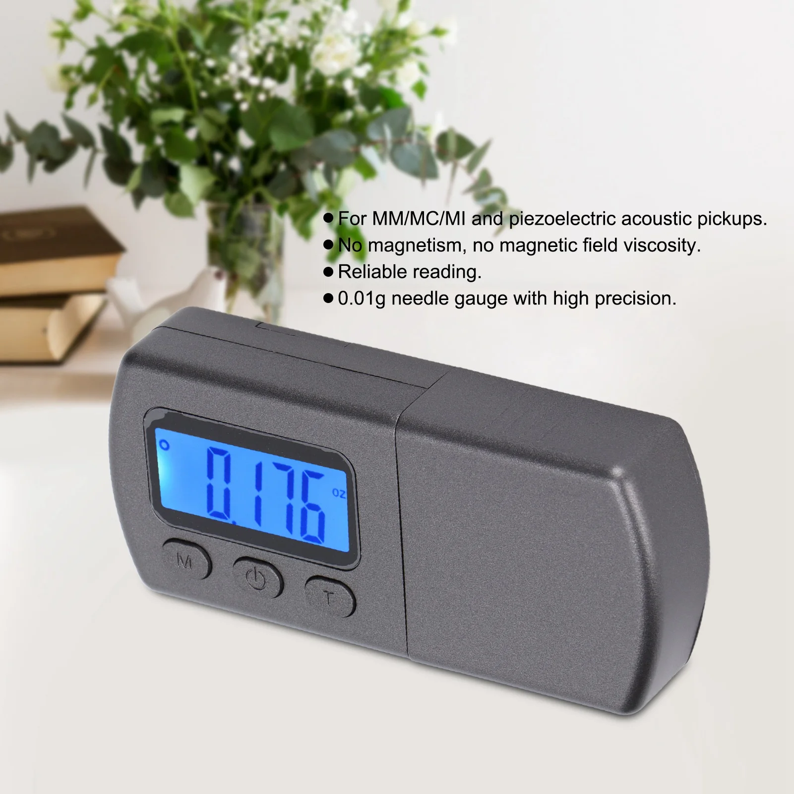 Turntable Cartridge Pressure Gauge Long Standby Time High Accuracy Tracking Force Pressure Gauge for Tonearm Phono Cartridge