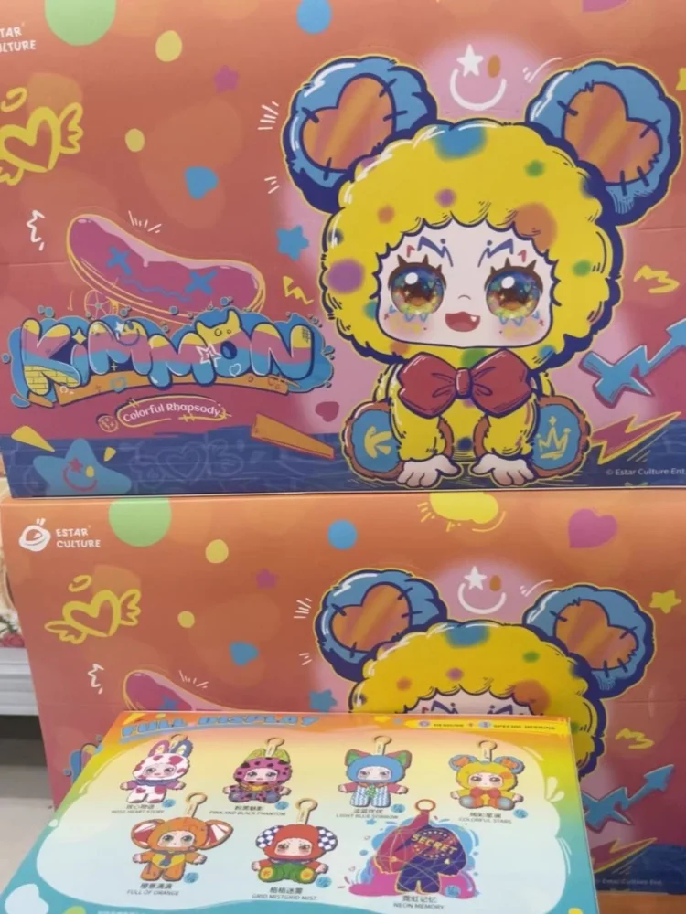 

Kimmon Blind Box Original Colorful Rhapsody Series Vinyl Face Pendant Kawaii Creative Trendy Toy Doll For Fans Collectors Gift