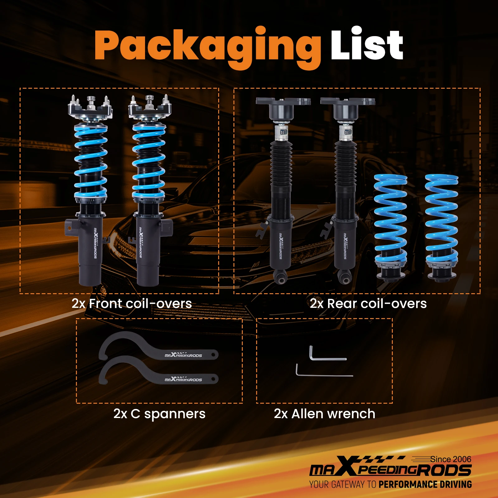 

24 Level Damper Coilovers Lowering Suspension Kit for BMW G29 Z4 19-25