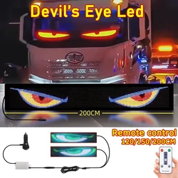 Remote Control Truck Car Devil's Eye Soft Foldable Lighting Scrolling Stickup LED Panel Matrix Text Board Windshield 1.2/1.5/2M