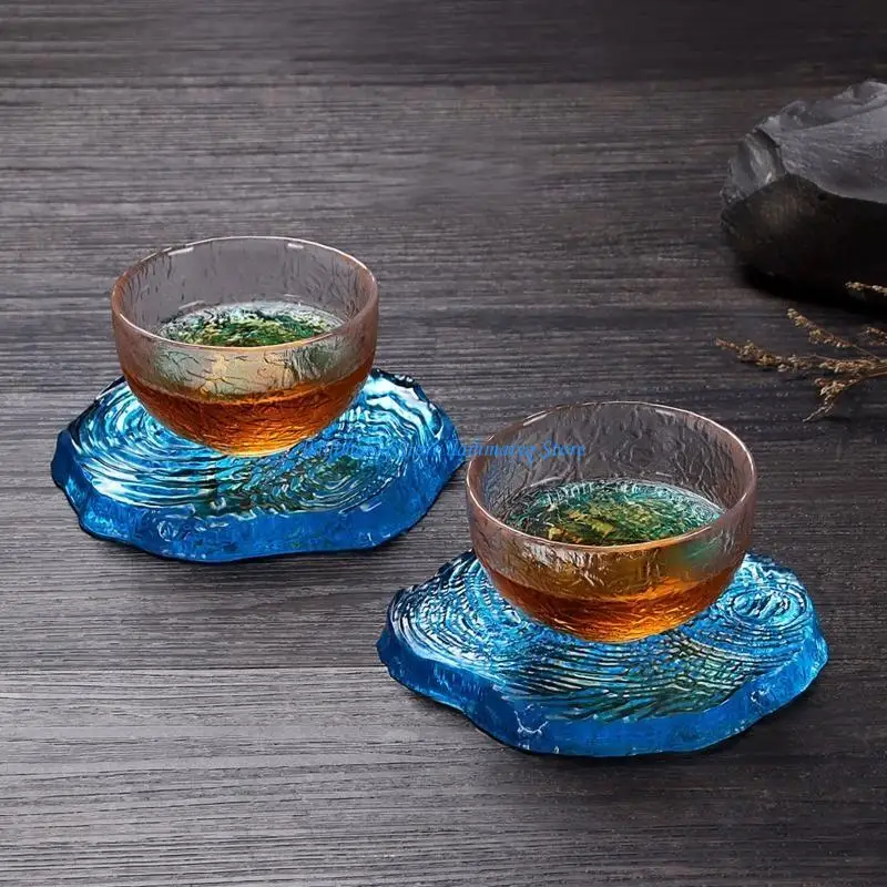 573B Creative Ripple UV Crystal Epoxy Resin Mold Cup Mat Tray Silicone Mo