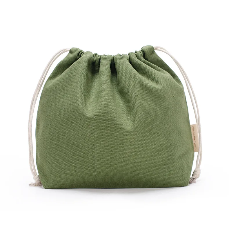 Customized Logo Print Blank Canvas Drawstring Pouch Wholesale White Cotton Inner Bag Portable Storage Sack Cotton Bags