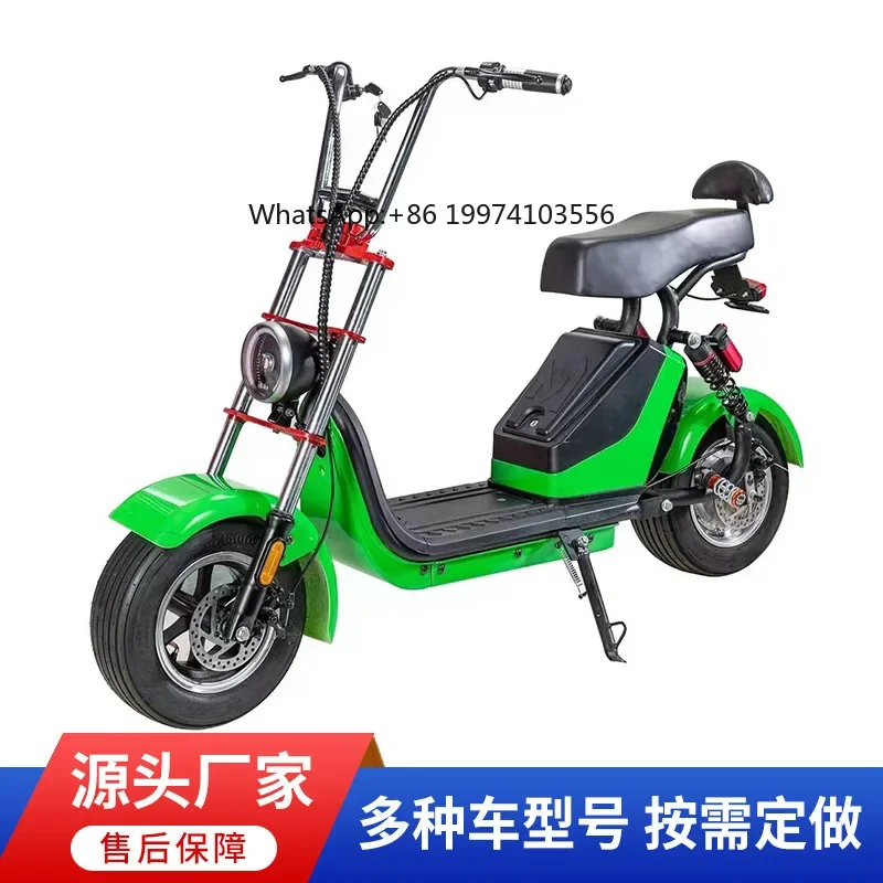 New two-wheeled Harley electric vehicle lithium battery wide tire adult transportation off-road electric motorcycle source facto