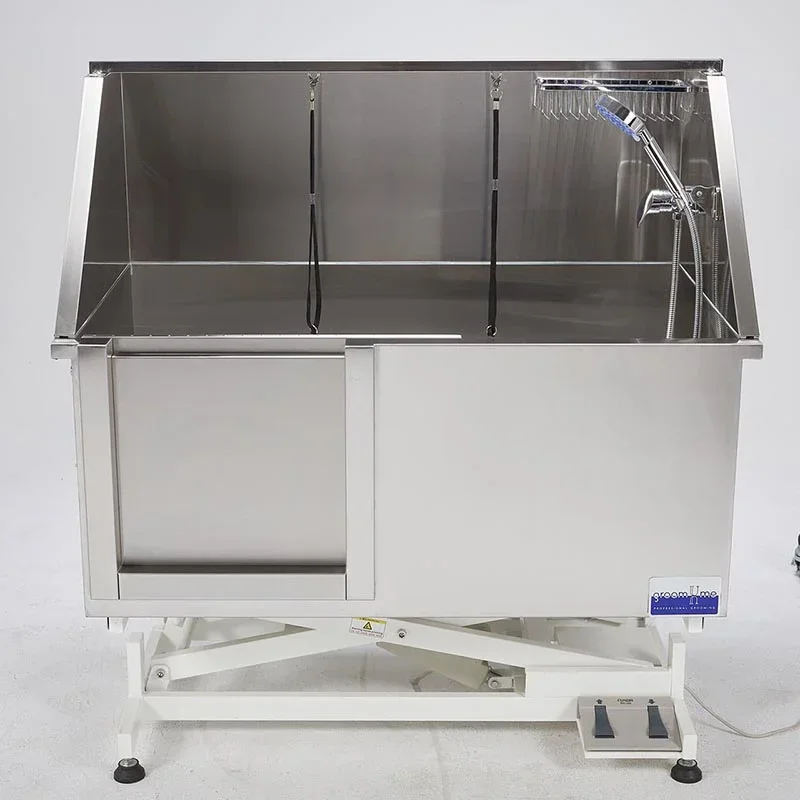

Electric lifting pet bathtub 50 inch with high-pressure spray stainless steel thickened antiskid cat and dog bathtub