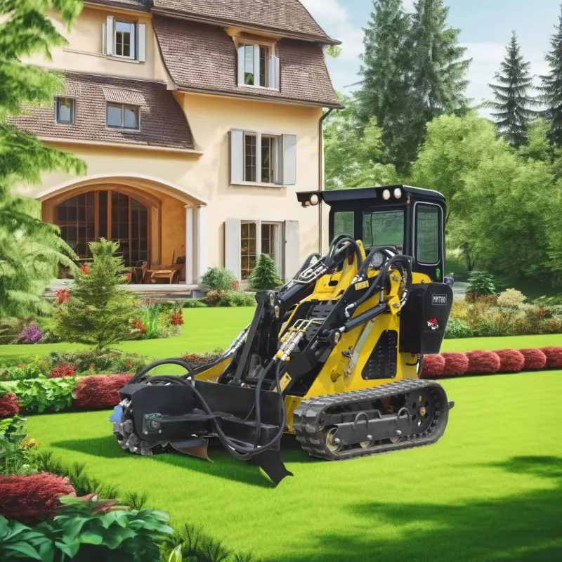 Rubber Track Skid Steer Loader Zero Turn Radius Low Ground Pressure Hydraulic Drive Farm Orchard Digging Landscaping Small