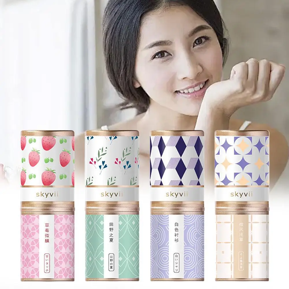 Women Solid Perfume Series Mild Long Lasting Fresh Elegant Charm Fruit Flower Fragrance Anti Odor Perfume Fragrances Balm