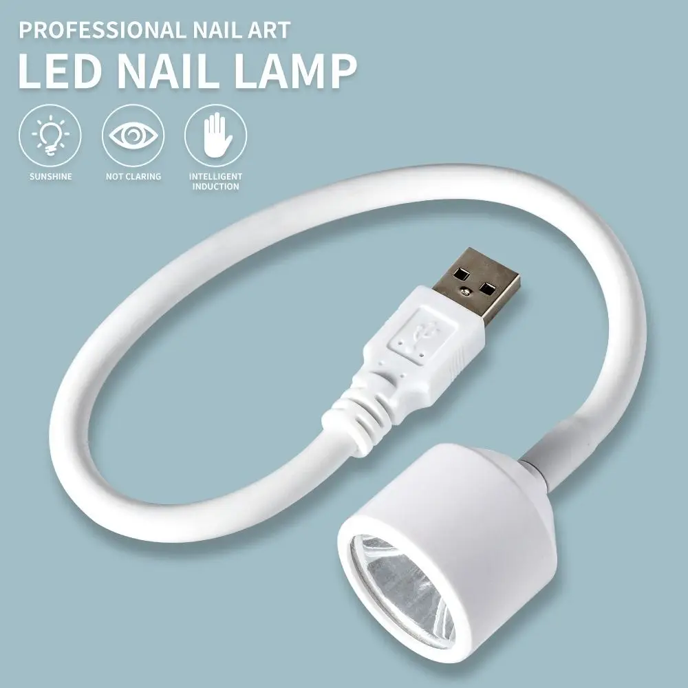 휴대용 접이식 UV LED 네일 램프 빠른 건조 USB 전원 젤 폴리쉬 건조기 360도 조절 가능한 큐어링 라이트 네일 DIY