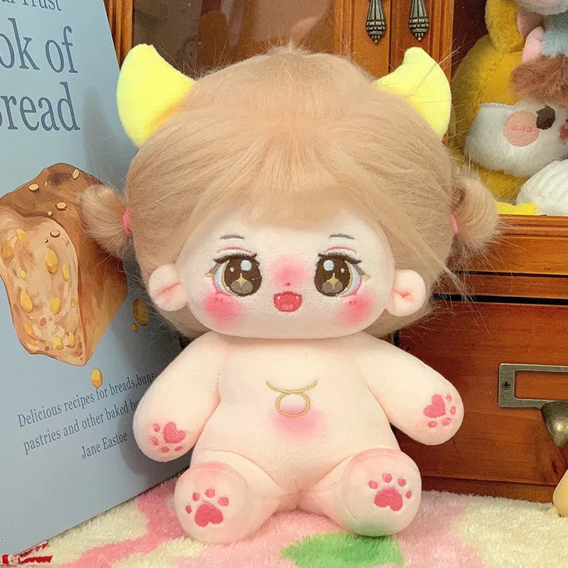 20CM Kawaii Peluche Bambola di cotone Idol Farcito Super Star Figure Bambole Dodici Costellazioni Bambola