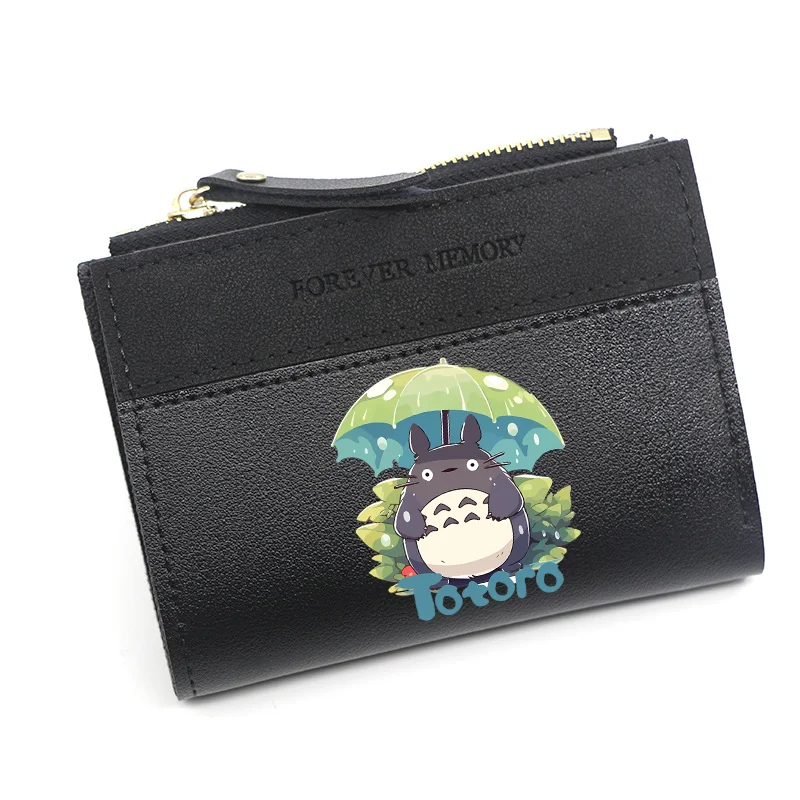 My Neighbor Totoro Short Wallet Fashion Ladies Contrast Short Purse Cartoon Tassel Zipper Multi Card Slot Money Pack Wallets view 5