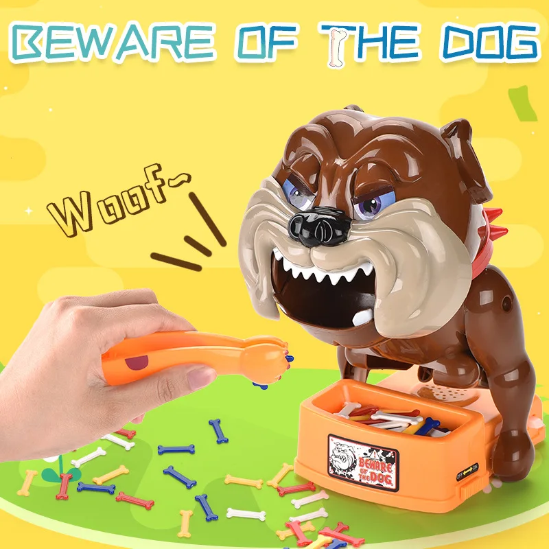 Funny Tricky Toys Bad Dog Chew Bone Action Games Biting Wake Dog Parents Interactive Toys Party Family Game Kids Xmas Gift