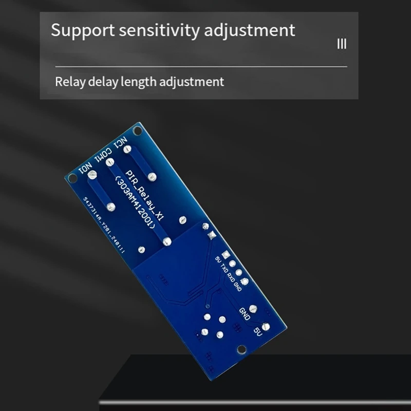 인체 적외선 감지 릴레이 모듈, 단일 모듈 지연 시간 조절 가능, 이중 모드 다기능 모듈