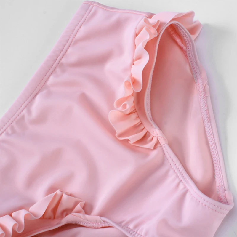 Maillot de bain trois pièces pour petites filles, haut à manches longues + bikini + bonnet de bain, version coréenne, été 2024