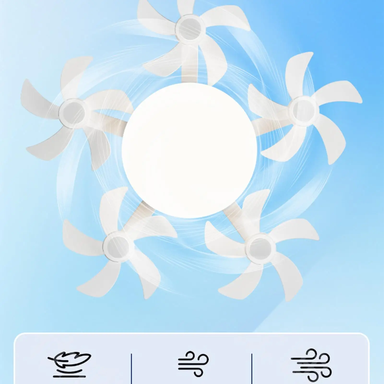 

E27 LED Silent Ceiling Fan Light With Remote Control Dimming Three Color Three-speed Wind Fan Light for Home Living Room Bedroom