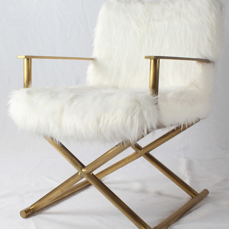 

Leisure chair light luxury lamb wool singleliving room chair minimalist lazy
